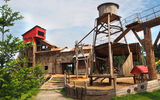 Das Bild zeigt das Sägewerk und die Goldmine im Wildpark Reken_Bild1