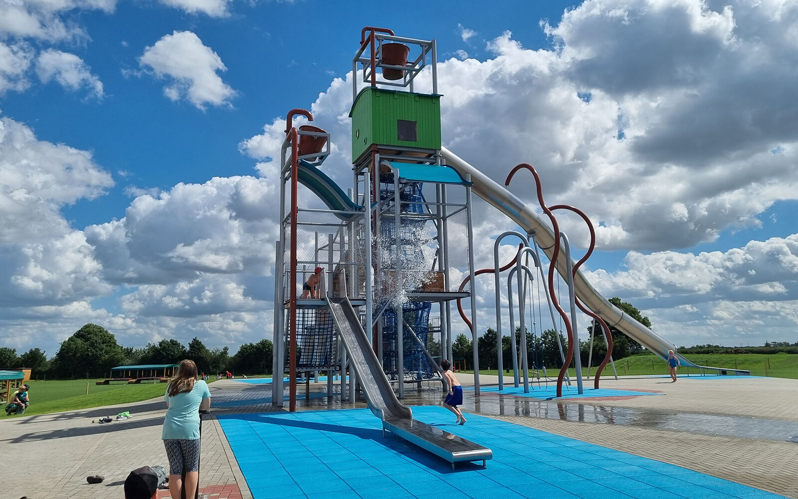 Das Bild zeigt die Wasserspielanlage im Bubenheimer Spieleland, Nörvenich.